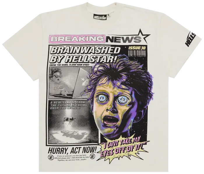 Hellstar Breaking News T-Shirt 'White'