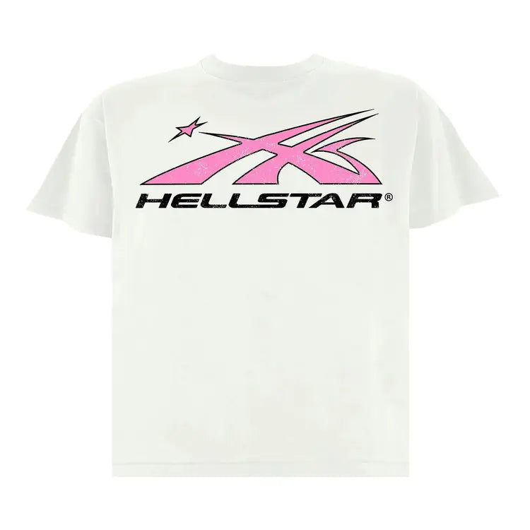 Hellstar Sport Logo T-Shirt 'White/Pink'