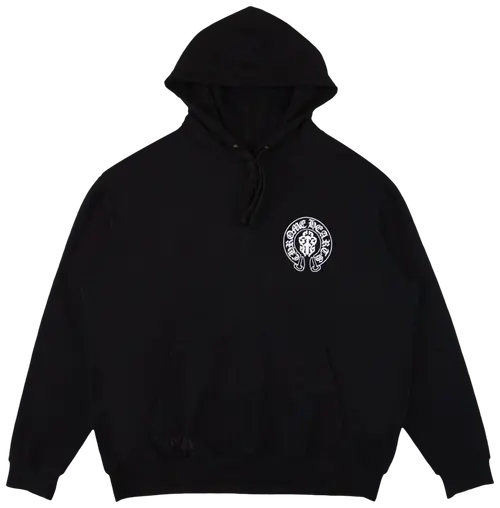 Chrome Hearts American Flag Horseshoe Hoodie 'Black/White/Multicolor'