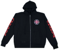 Chrome Hearts Made In Hollywood Plus Cross Zip Up Hoodie 'Black/Red'